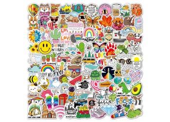 100 stuk A035 vakantie holiday Cartoon stickers voor kinderen en volwassenen Beloningsstickers Journal Laptop Telefoon Stickers