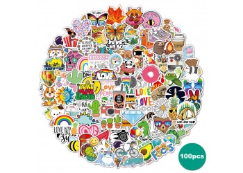 100 stuk A035 vakantie holiday Cartoon stickers voor kinderen en volwassenen Beloningsstickers Journal Laptop Telefoon Stickers
