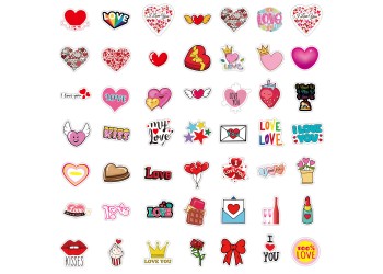 100 stuk valentijnsdag love Cartoon stickers voor kinderen en volwassenen Beloningsstickers Journal Laptop Telefoon Stickers