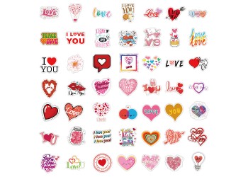 100 stuk valentijnsdag love Cartoon stickers voor kinderen en volwassenen Beloningsstickers Journal Laptop Telefoon Stickers