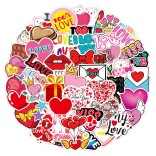 50 stuk valentijnsdag love Cartoon stickers voor kinderen en volwassenen Beloningsstickers Journal Laptop Telefoon Stickers