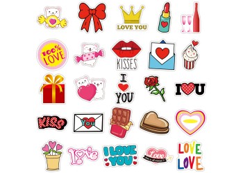 50 stuk valentijnsdag love Cartoon stickers voor kinderen en volwassenen Beloningsstickers Journal Laptop Telefoon Stickers