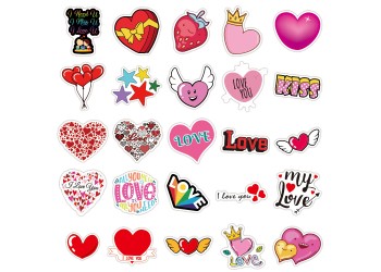 50 stuk valentijnsdag love Cartoon stickers voor kinderen en volwassenen Beloningsstickers Journal Laptop Telefoon Stickers