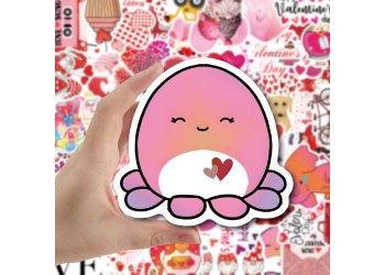 50 stuk valentijnsdag love Cartoon stickers voor kinderen en volwassenen Beloningsstickers Journal Laptop Telefoon Stickers