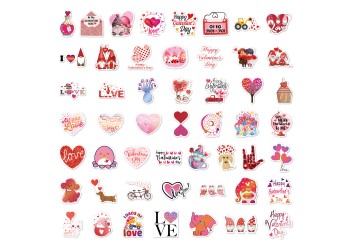 50 stuk valentijnsdag love Cartoon stickers voor kinderen en volwassenen Beloningsstickers Journal Laptop Telefoon Stickers
