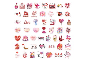 50 stuk valentijnsdag love Cartoon stickers voor kinderen en volwassenen Beloningsstickers Journal Laptop Telefoon Stickers