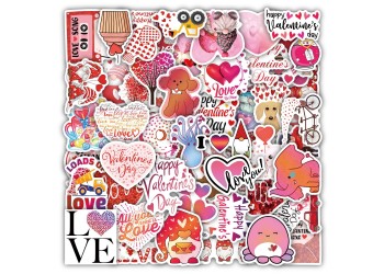 50 stuk valentijnsdag love Cartoon stickers voor kinderen en volwassenen Beloningsstickers Journal Laptop Telefoon Stickers