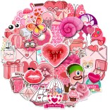 50 stuk valentijnsdag love Cartoon stickers voor kinderen en volwassenen Beloningsstickers Journal Laptop Telefoon Stickers