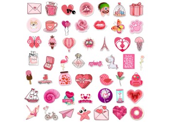 50 stuk valentijnsdag love Cartoon stickers voor kinderen en volwassenen Beloningsstickers Journal Laptop Telefoon Stickers