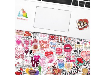 50 stuk valentijnsdag love Cartoon stickers voor kinderen en volwassenen Beloningsstickers Journal Laptop Telefoon Stickers