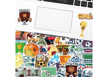 50 stuk voetbal Cartoon stickers voor kinderen en volwassenen Beloningsstickers Journal Laptop Telefoon Stickers