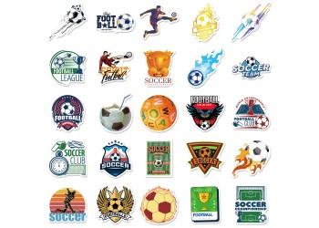 50 stuk voetbal Cartoon stickers voor kinderen en volwassenen Beloningsstickers Journal Laptop Telefoon Stickers