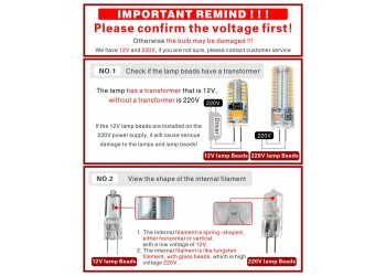 2 stuk G4 3W 220V 12 Bulb Transparent Koud witte LED Lamp ​capsule