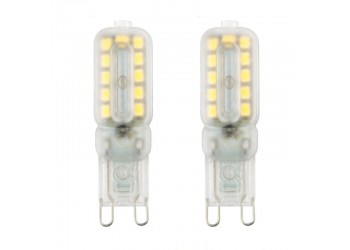 2 stuk G9 5W 220V 22 Bulb Transparent Koud witte LED Lamp ​capsule