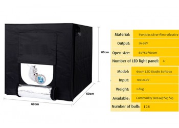 60cm Professioneel LED Fotostudio Softbox Lichttent doos