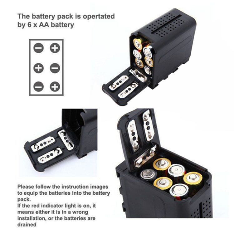 Batterij Case Pack Houder Power voor Sony NP-F550/750/960/NP-F970