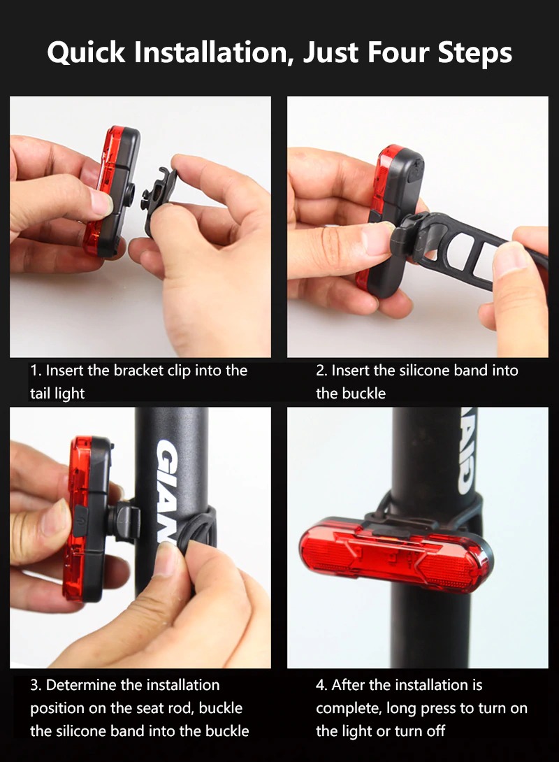 2 Stuk Led Voorlicht en Achterlicht Fiets Usb Oplaadbare Fietsen Waterdichte Mtb Racefiets Knippert