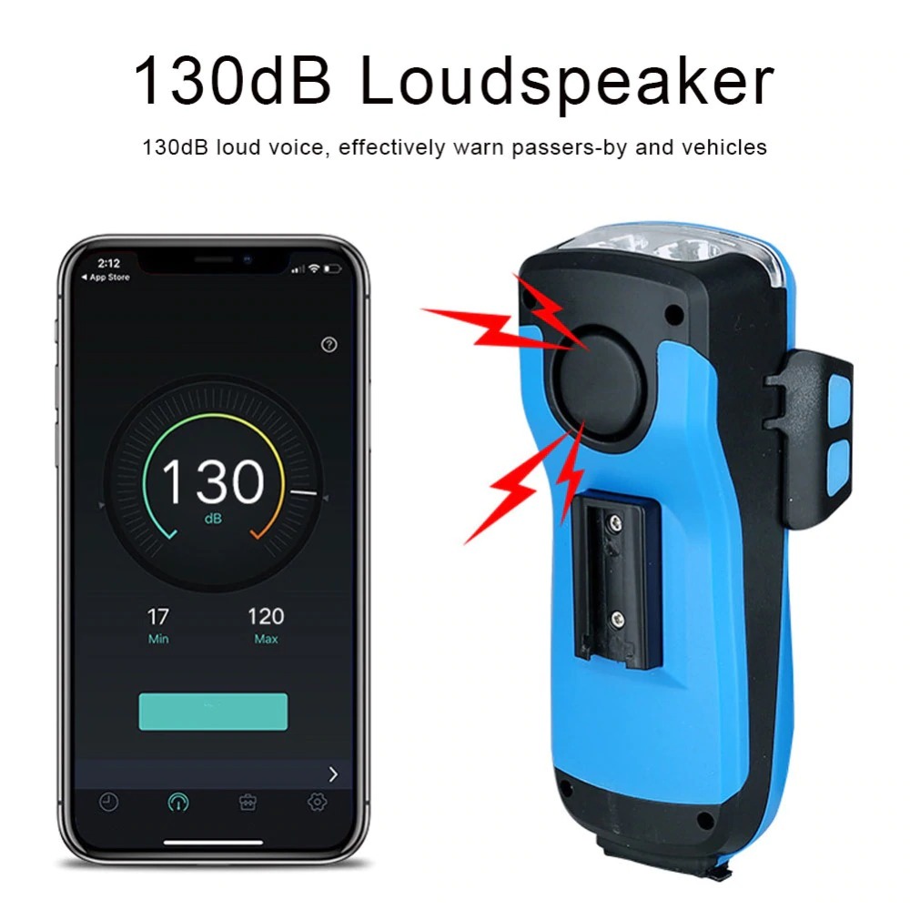 4 In 1 Fiets Licht Led Usb Oplaadbare Koplamp Telefoon Houder Hoorn 2400Mah Power Bank