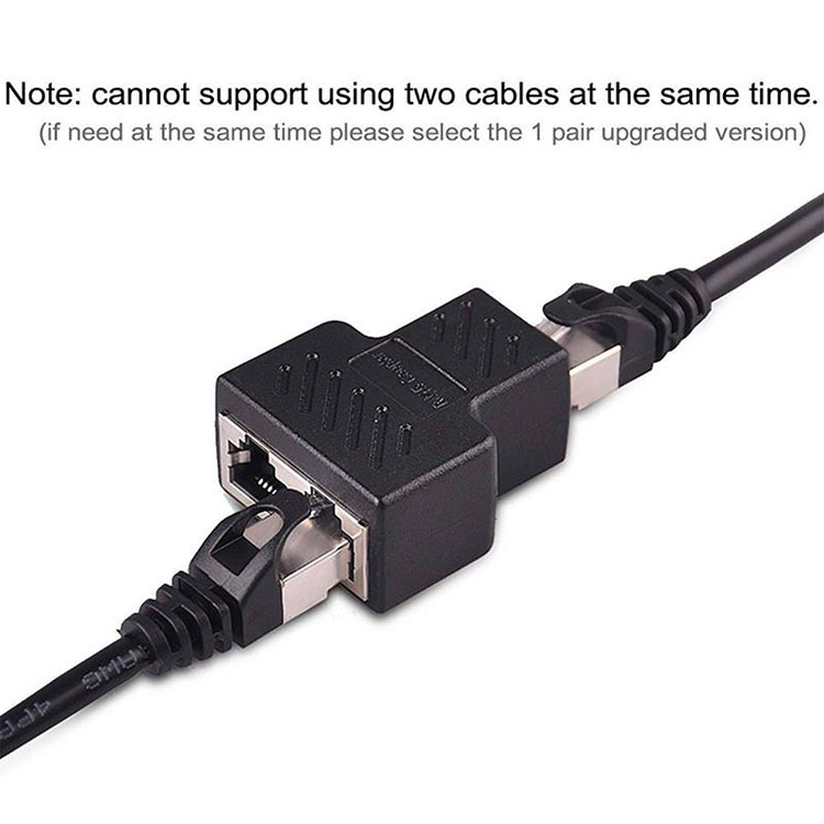 1 naar 2 Netwerk LAN Connector Adapter Extender RJ45 Ethernet kabel