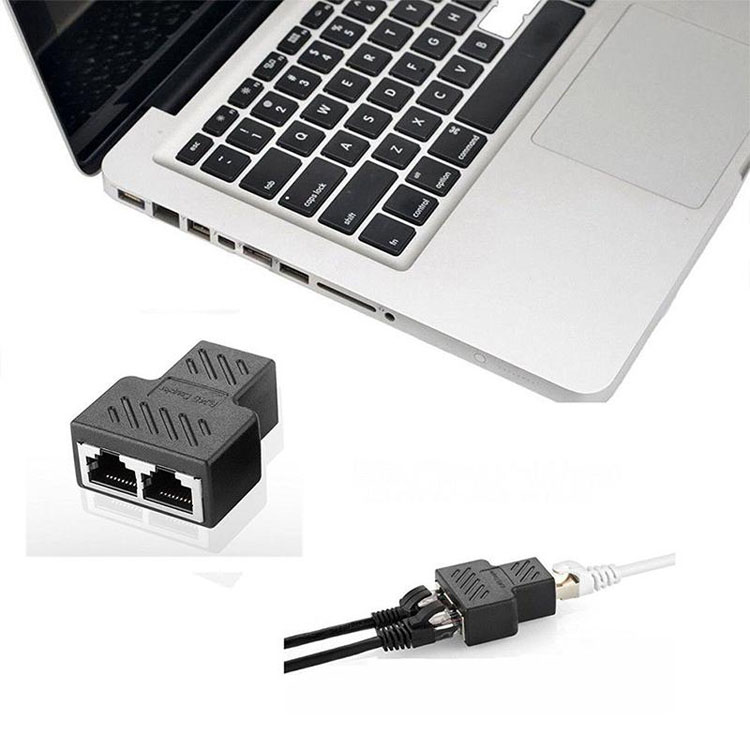 1 naar 2 Netwerk LAN Connector Adapter Extender RJ45 Ethernet kabel