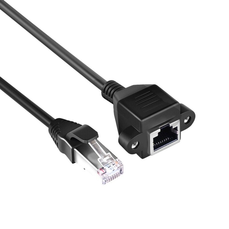 RJ45 male-Female Ethernet LAN Network Kabel CAT5E 1M
