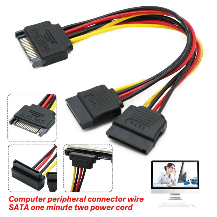 15Pin SATA Naar 2 * 15Pin Power Hdd Splitter Power Kabel