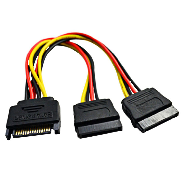 15Pin SATA Naar 2 * 15Pin Power Hdd Splitter Power Kabel
