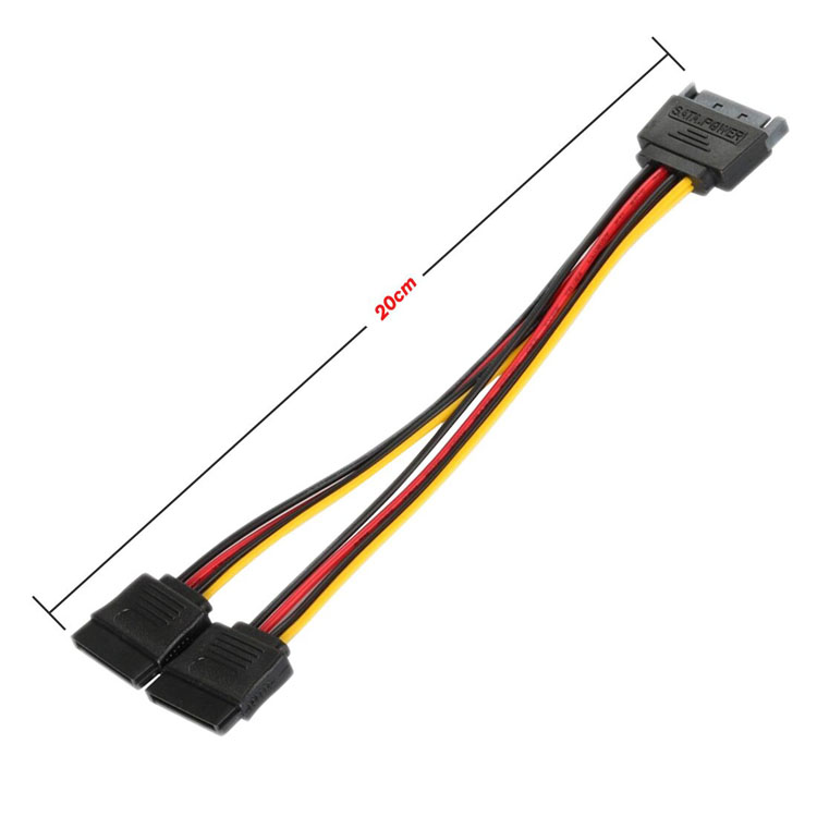 15Pin SATA Naar 2 * 15Pin Power Hdd Splitter Power Kabel