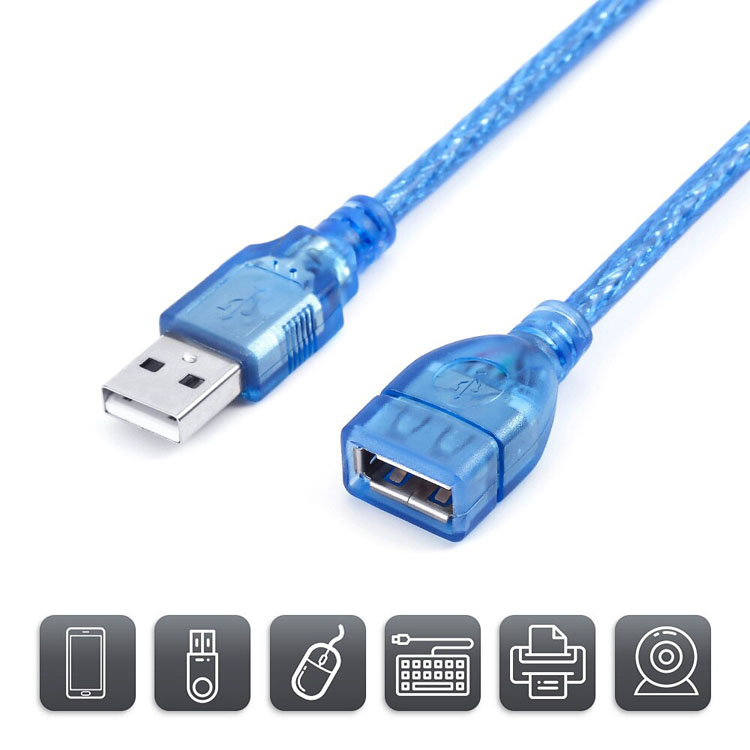 USB 2.0 Verlengkabel USB 1.5M Kabel Man-vrouw Data Kabel