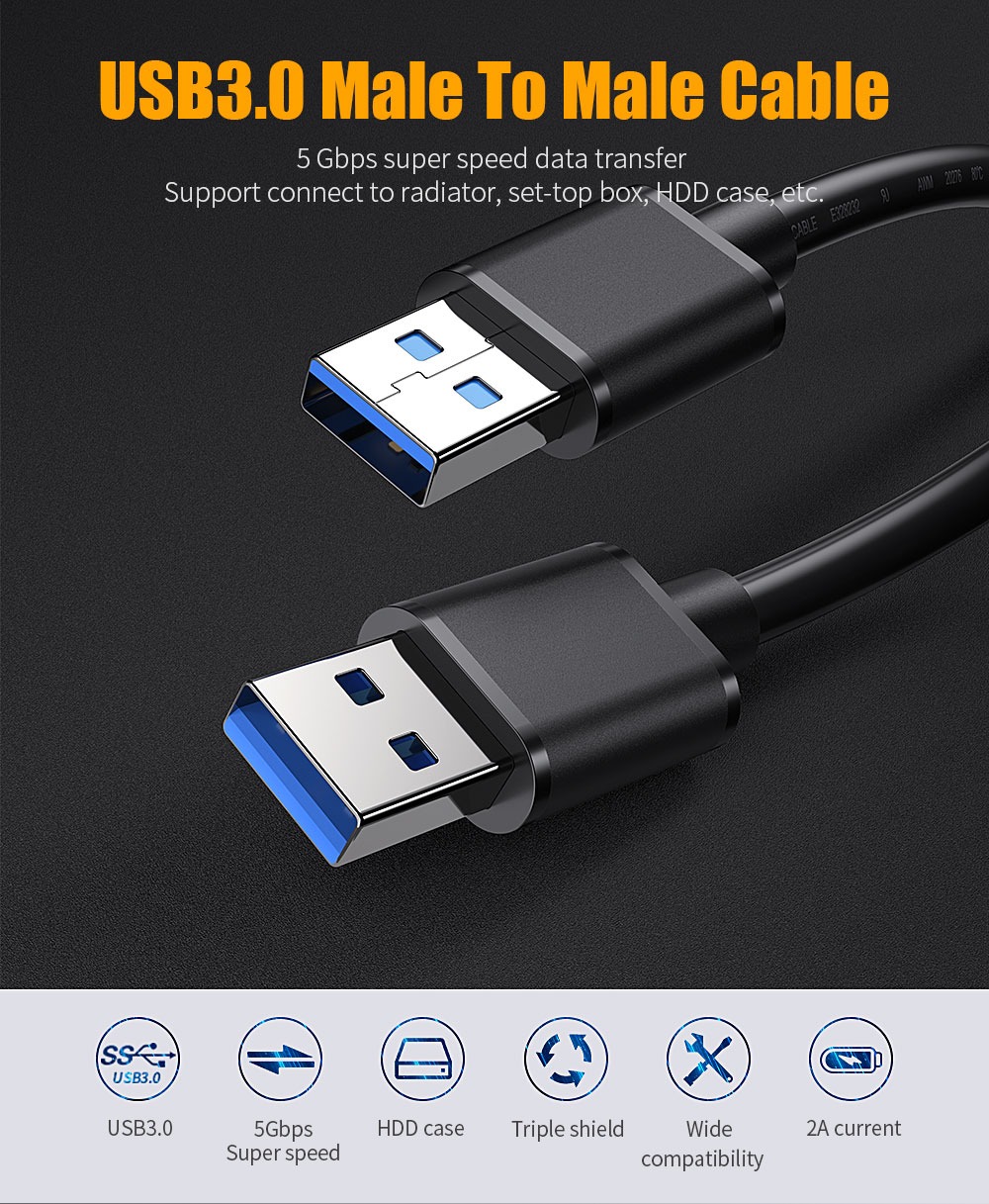 Usb Naar Usb Extension Cable Type A Male Naar Male Usb 3.0 Extender verlengkabel 60cm