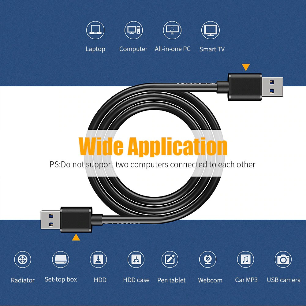 Usb Naar Usb Extension Cable Type A Male Naar Male Usb 3.0 Extender verlengkabel 60cm