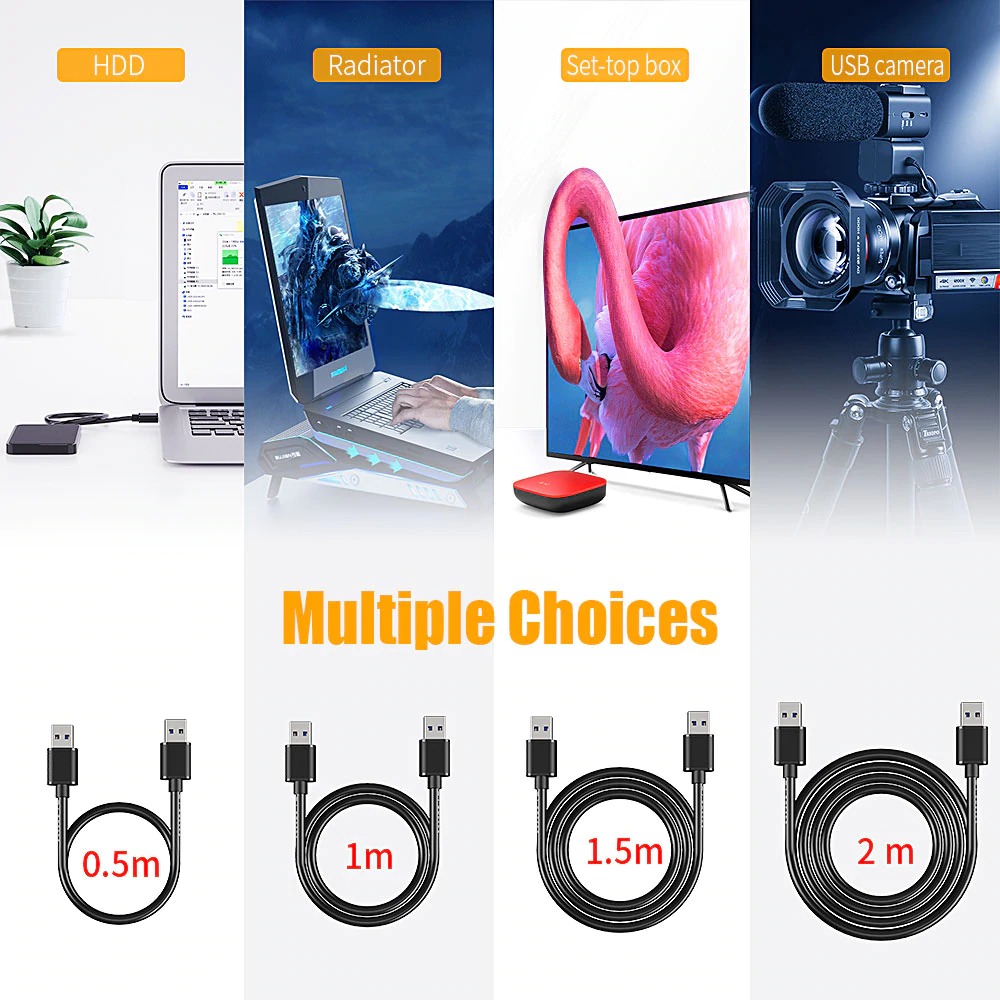 Usb Naar Usb Extension Cable Type A Male Naar Male Usb 3.0 Extender verlengkabel 60cm