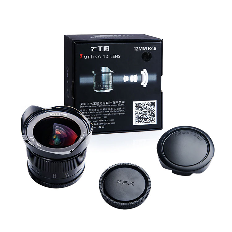 7artisans 12mm F2.8 manual focus lens Fuji systeem camera + Gratis lenspen en lens tas