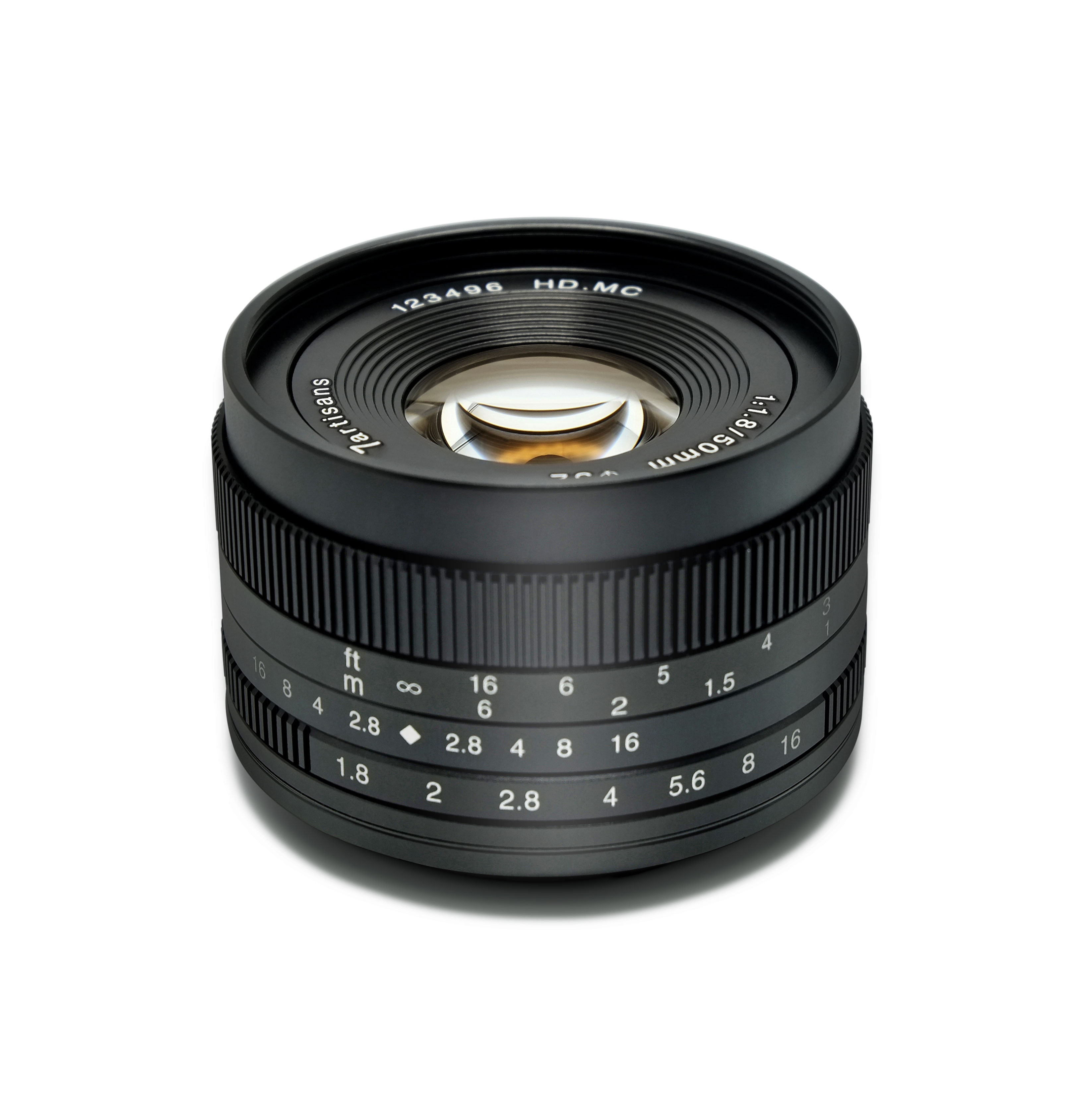 7artisans 50mm F1.8 manual focus lens voor Sony systeem camera + Gratis lenspen + 52mm uv filter en zonnekap