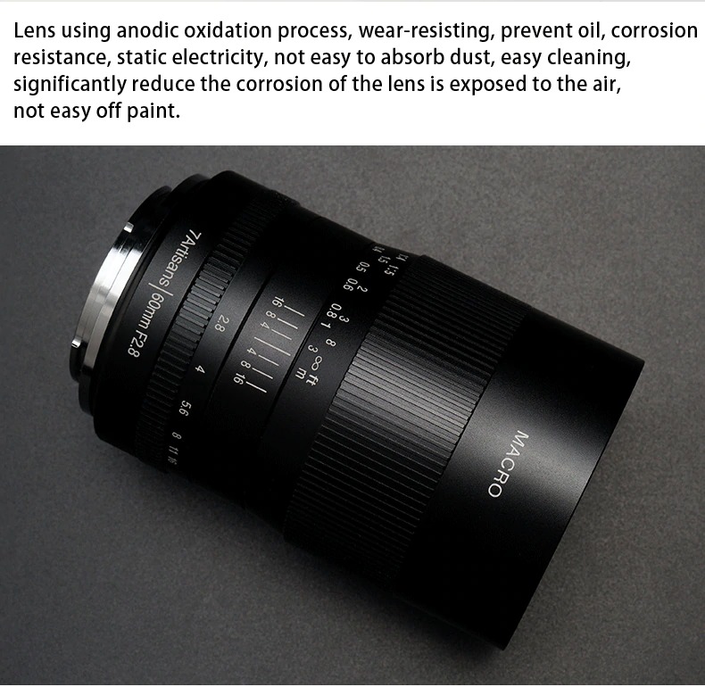7artisans 60mm F2.8 1:1 Macro lens voor Fujifilm systeem camera + gratis lenspen, lens papier, blaasbalg