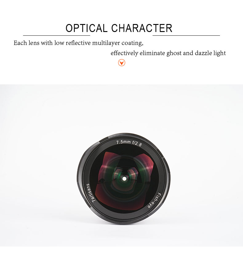 7artisans 7.5mm F2.8 Fish-Eye manual focus lens Olympus Panasonic systeem camera + Gratis lenspen en lens tas