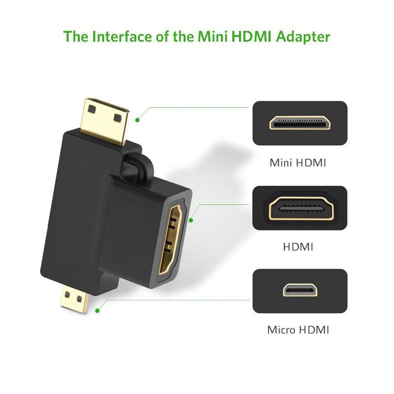 3 in 1 voor 4K HD HDMI compatibel naar Mini Micro Male Adapter Converter Connector Tablet PC TV
