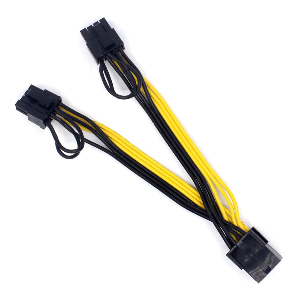 GPU 8Pin to 2*8Pin (6+2) Pcie video card VGA Hub Power kabel ETH Ethereum Mining