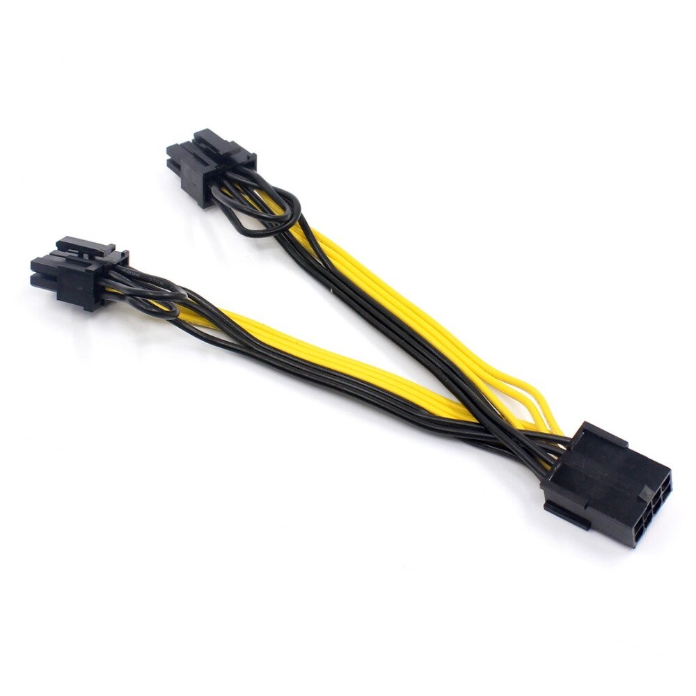 GPU 8Pin to 2*8Pin (6+2) Pcie video card VGA Hub Power kabel ETH Ethereum Mining