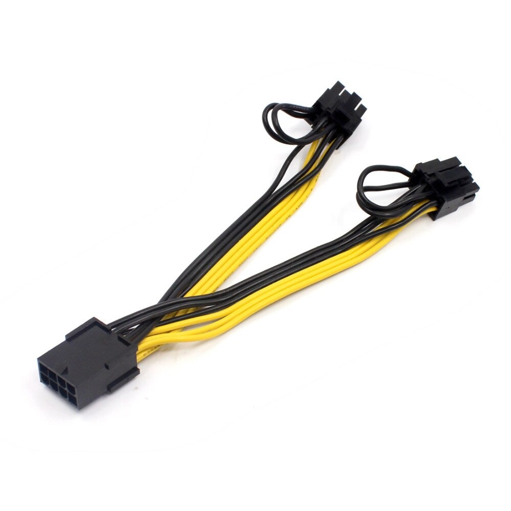 GPU 8Pin to 2*8Pin (6+2) Pcie video card VGA Hub Power kabel ETH Ethereum Mining