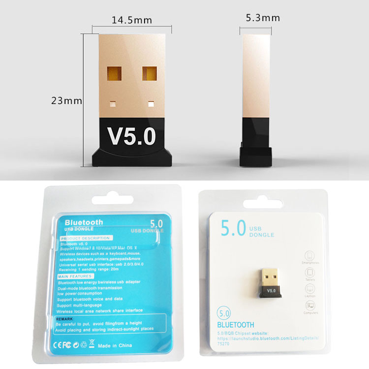 Usb Bluetooth 5.0 Adapter Dongle Zender Ontvanger Voor Computer PC Laptop