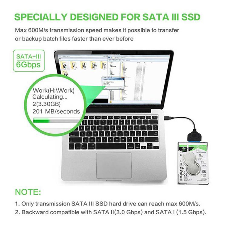 USB 3.1 SATA Externe SSD harde Schijf Behuizing 22 Pin kabel tesla dashcam usb