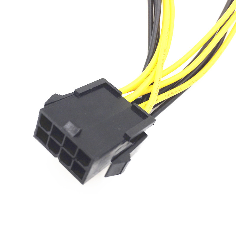 CPU 8pin to 2*8Pin (6+2) Pcie video card VGA Hub Power kabel ETH Ethereum Mining
