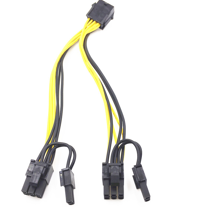CPU 8pin to 2*8Pin (6+2) Pcie video card VGA Hub Power kabel ETH Ethereum Mining