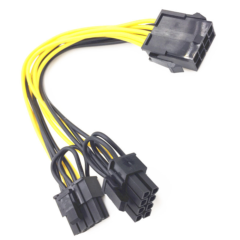 CPU 8pin to 2*8Pin (6+2) Pcie video card VGA Hub Power kabel ETH Ethereum Mining