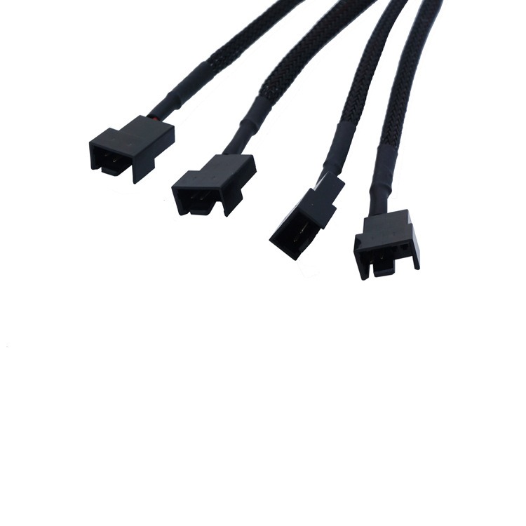 Molex 4 Pin Naar 4X3/4-Pin 5v12v Usb Mouwen Dual Fan Power Adapter Kabel 27Cm ETH Ethereum Mining