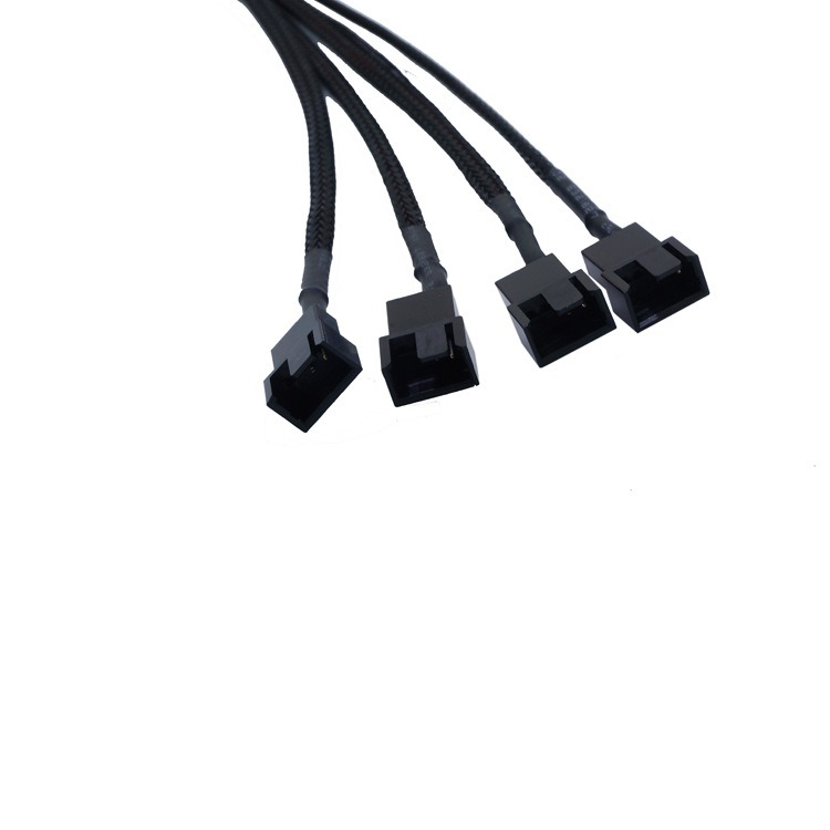 Molex 4 Pin Naar 4X3/4-Pin 5v12v Usb Mouwen Dual Fan Power Adapter Kabel 27Cm ETH Ethereum Mining