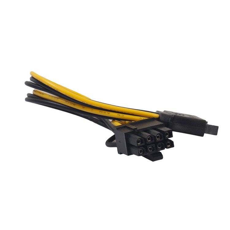 15-Pin SATA to 8-Pin Pcie video card Power kabel