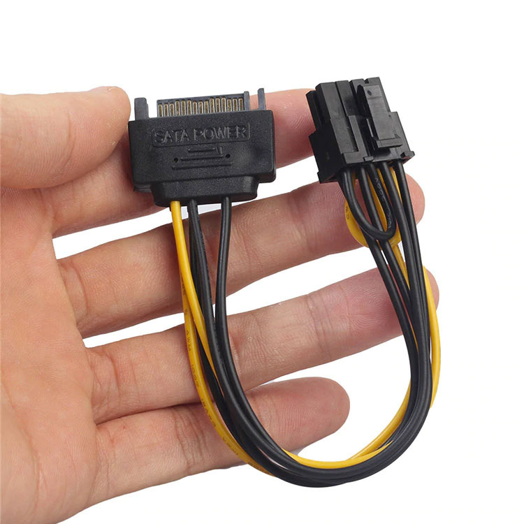 15-Pin SATA to 8-Pin Pcie video card Power kabel