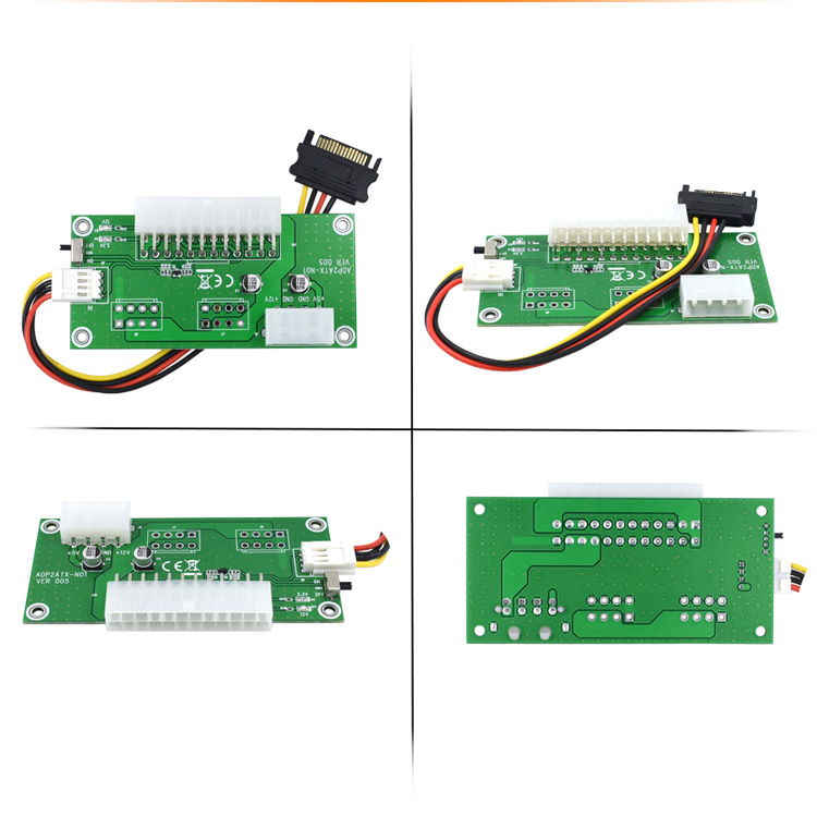 ATX 24Pin Molex 4Pin Dual PSU Power Supply Adapter add2psu